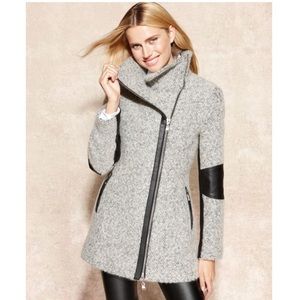CALVIN KLEIN Asymmetrical Zip Pea Coat Size S